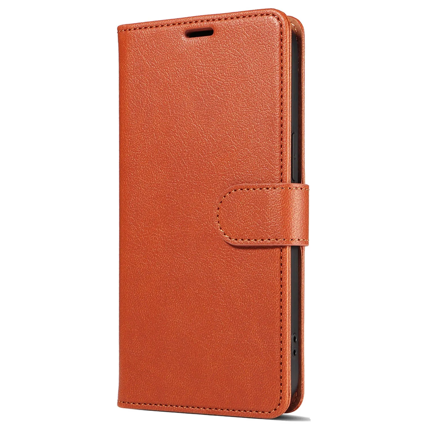 001 For iPhone 15 Plus Wallet PU Leather Stand Cover Magnetic Closure Phone Case RFID Blocking Function Shell