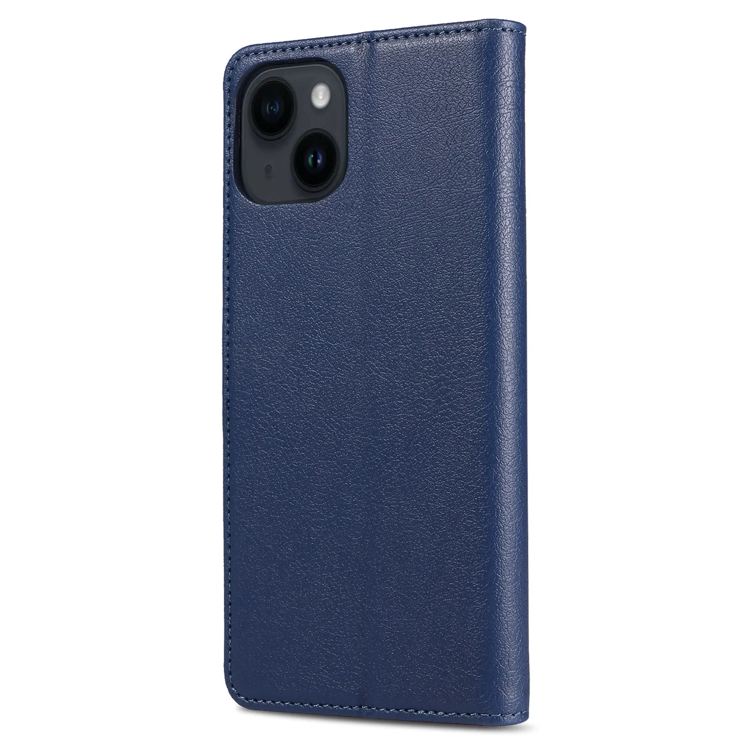 001 For iPhone 15 Plus Wallet PU Leather Stand Cover Magnetic Closure Phone Case RFID Blocking Function Shell
