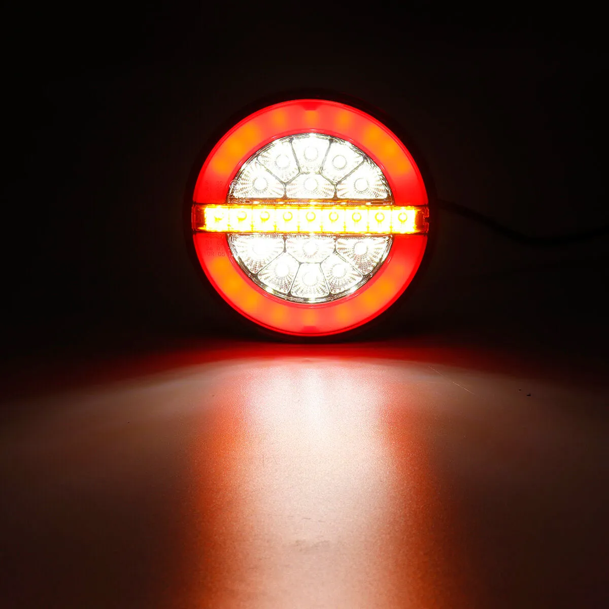 12-24V 20LED Neon Hamburger Rear Tail Lights Turn Signal Reverse Lamp For Truck Lorry Van Caravan Bus Camper