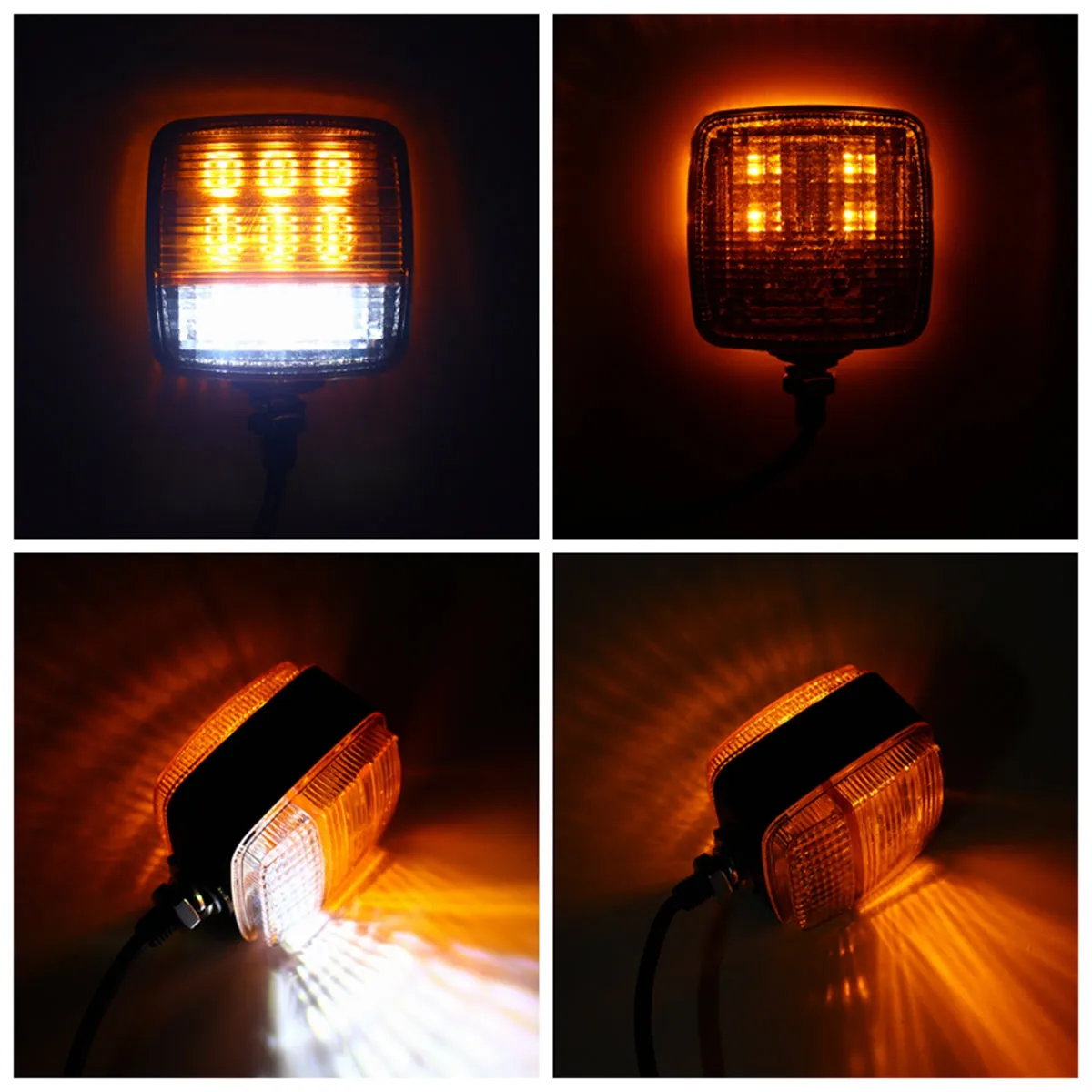 12V-80V Dual Side Waterproof LED Running Tail Lights Turn Signal Lamp For Trailer Truck Boat Yacht Car Motorcycle