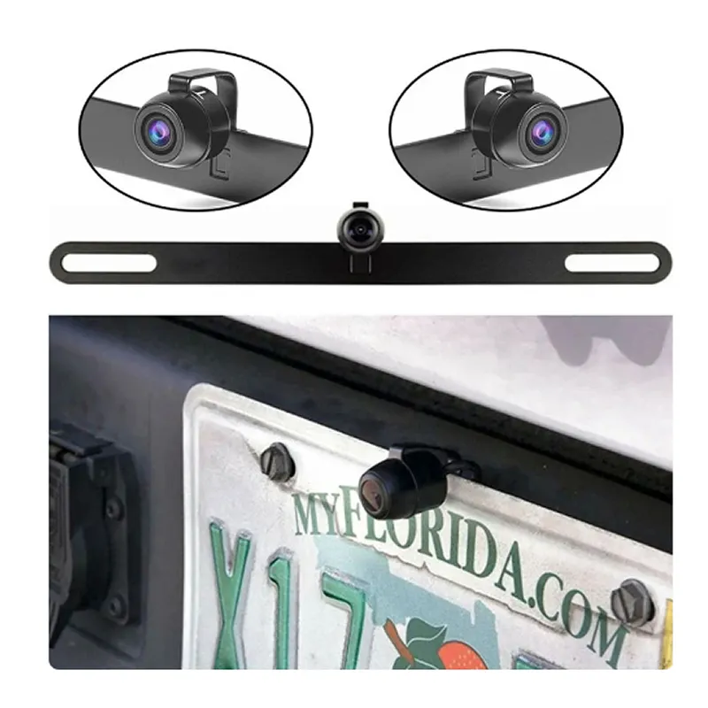 170-Degree Waterproof License Plate Mounted Backup Camera