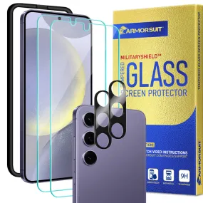 [2   2 Pack] ArmorSuit for Samsung Galaxy S24 Plus Tempered Glass Case Friendly Protector (w/ Alignment Tool)   Camera Lens Protector
