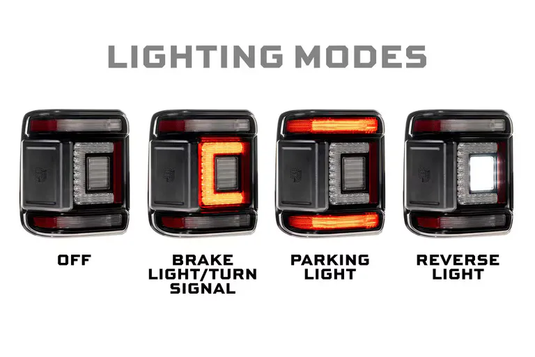 2018  Jeep Wrangler JL XB Low Profile LED Taillights