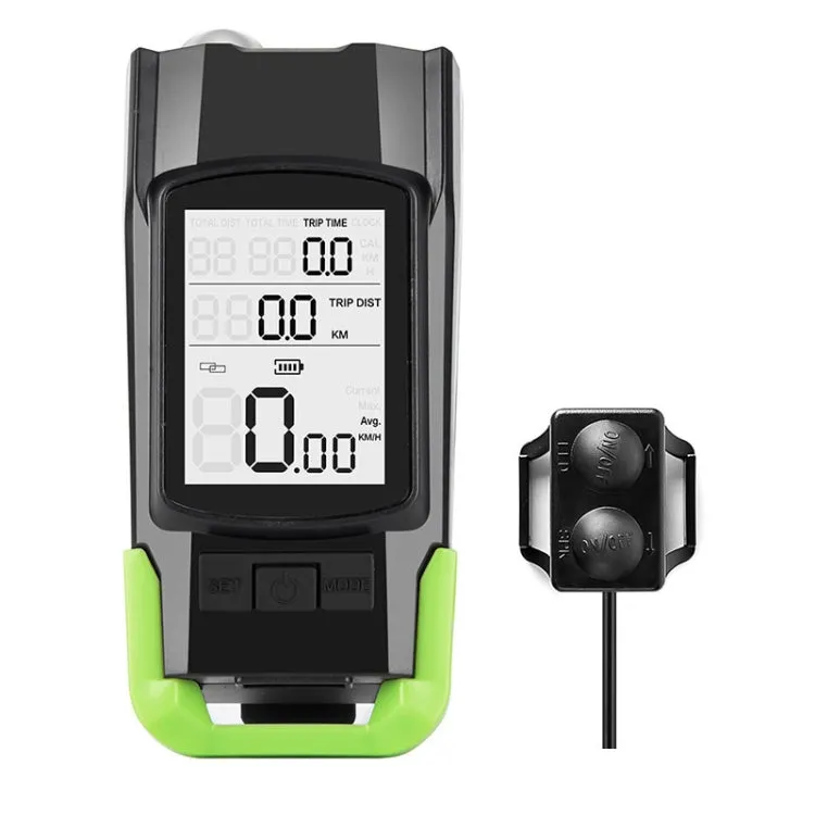 3 In 1 Wireless Bicycle Code Meter Lamp Strong Light Front Light