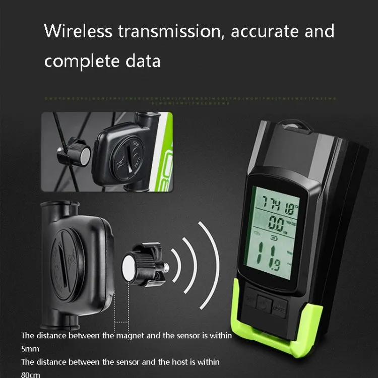 3 In 1 Wireless Bicycle Code Meter Lamp Strong Light Front Light