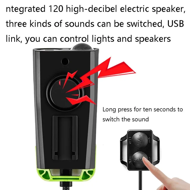 3 In 1 Wireless Bicycle Code Meter Lamp Strong Light Front Light