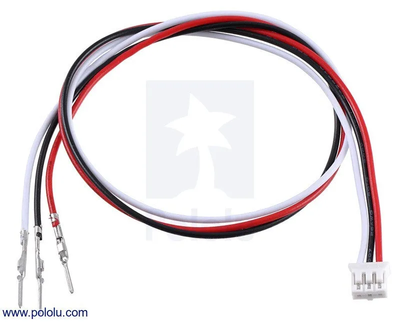 3-Pin Female JST PH-Style Cable (30 cm) with Male Pins for 0.1" Housings