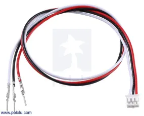 3-Pin Female JST PH-Style Cable (30 cm) with Male Pins for 0.1" Housings