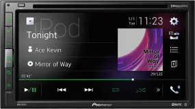 6.8" Bluetooth Digital Media DVD Receiver with Amazon Alexa when Paired with Pioneer Vozsis app - Black