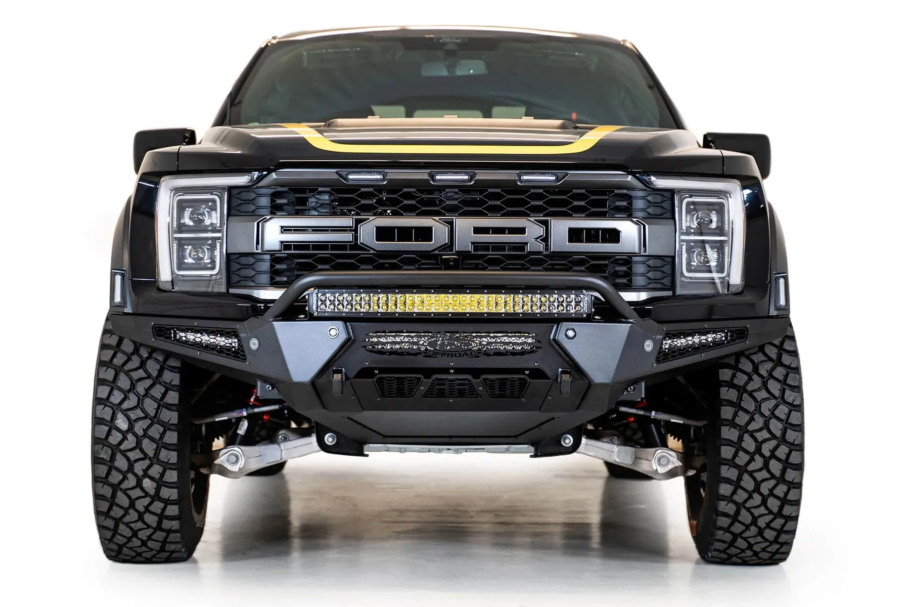 Addictive Desert Designs Honey Badger Front Bumper W/Top Hoop - 2021  Ford F-150 Raptor / Raptor R  - F210221180103