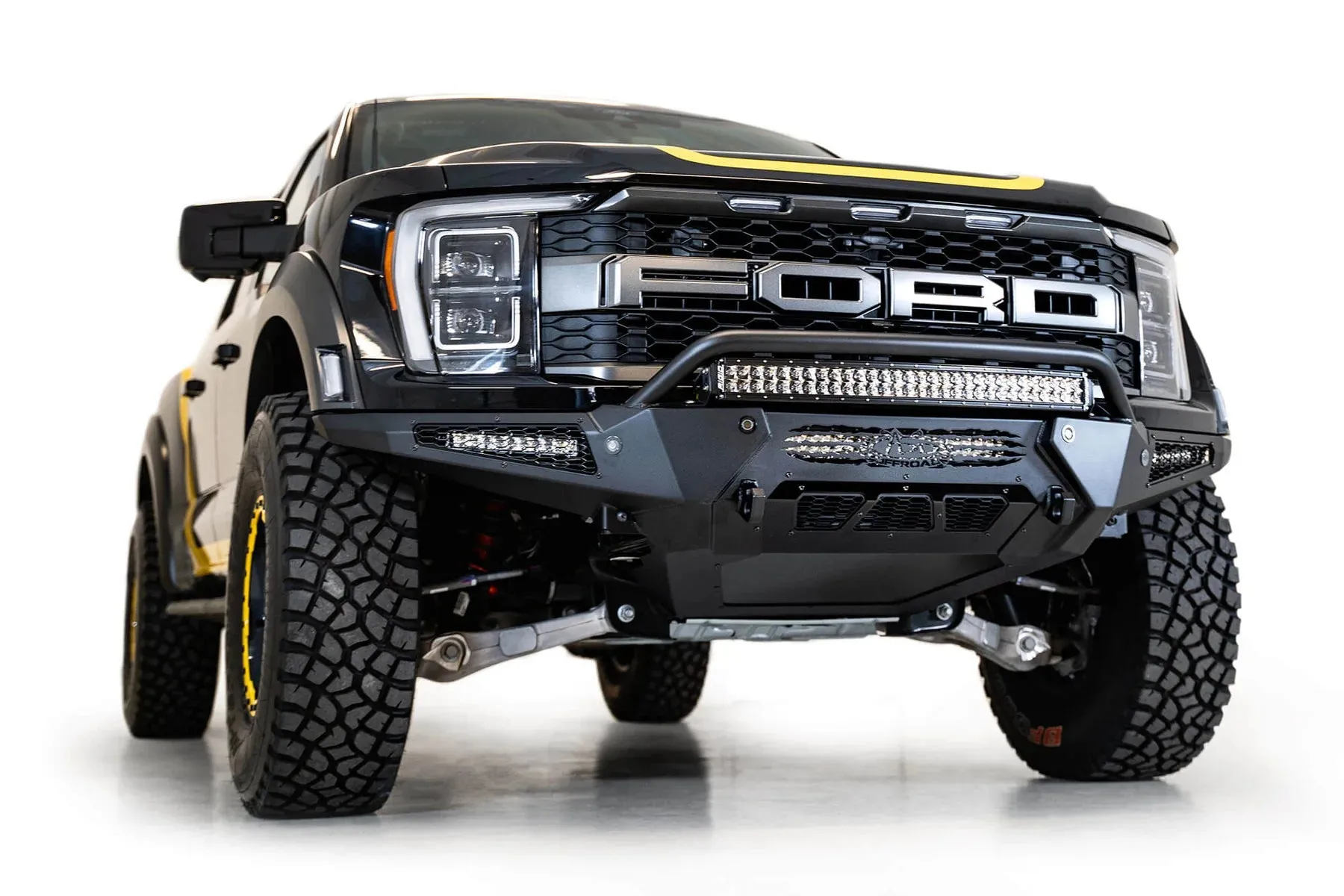 Addictive Desert Designs Honey Badger Front Bumper W/Top Hoop - 2021  Ford F-150 Raptor / Raptor R  - F210221180103