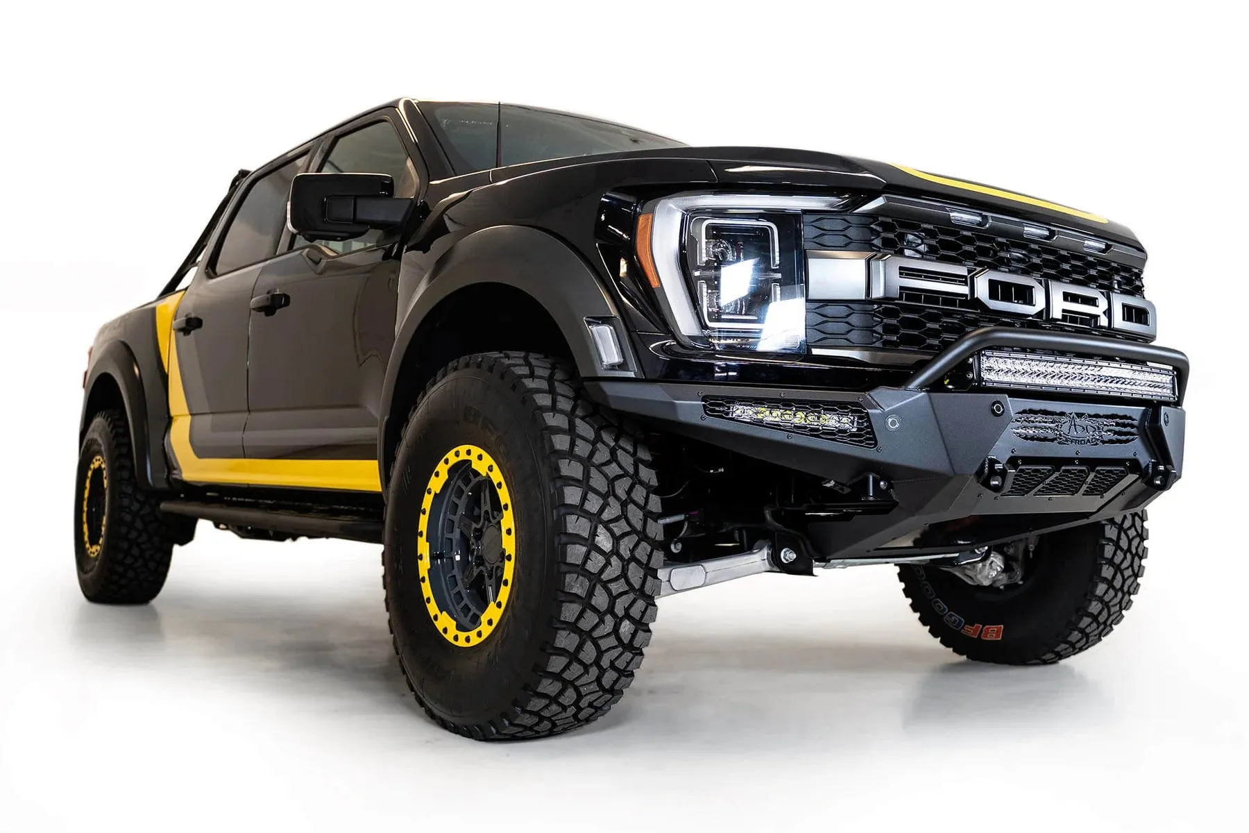 Addictive Desert Designs Honey Badger Front Bumper W/Top Hoop - 2021  Ford F-150 Raptor / Raptor R  - F210221180103