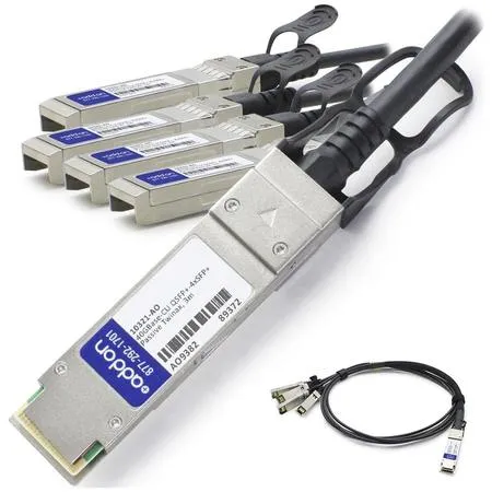 AddOn Extreme Networks 10321 Compatible TAA Compliant 40GBase-CU QSFP  to 4xSFP  Direct Attach Cable (Passive Twinax, 3m) 10321-AO