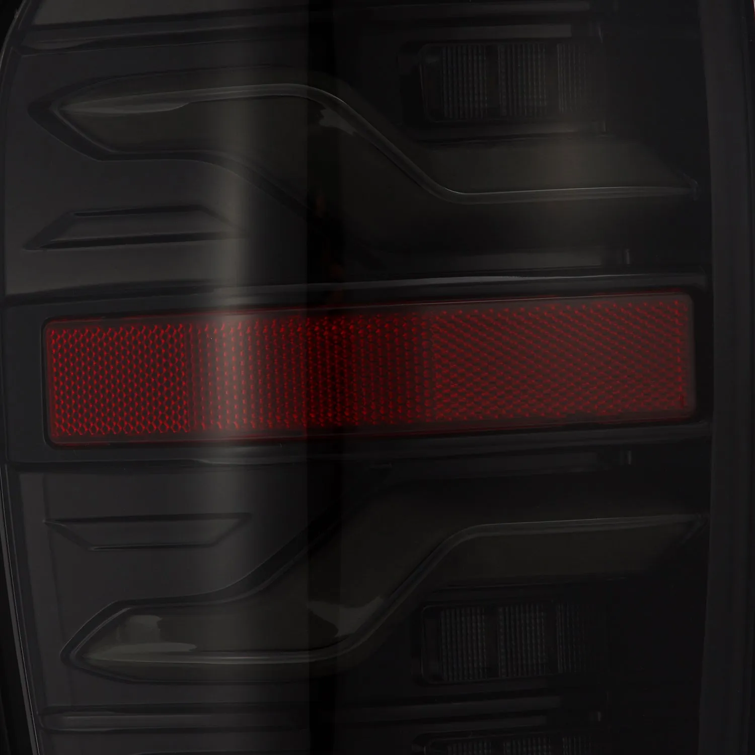 AlphaRex 16-21 Toyota Tacoma LUXX LED Taillights Alpha Blk w/Activ Light/Seq Signal (arx680080)