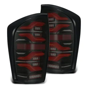 AlphaRex 16-21 Toyota Tacoma LUXX LED Taillights Blk/Red w/Activ Light/Seq Signal (arx680000)