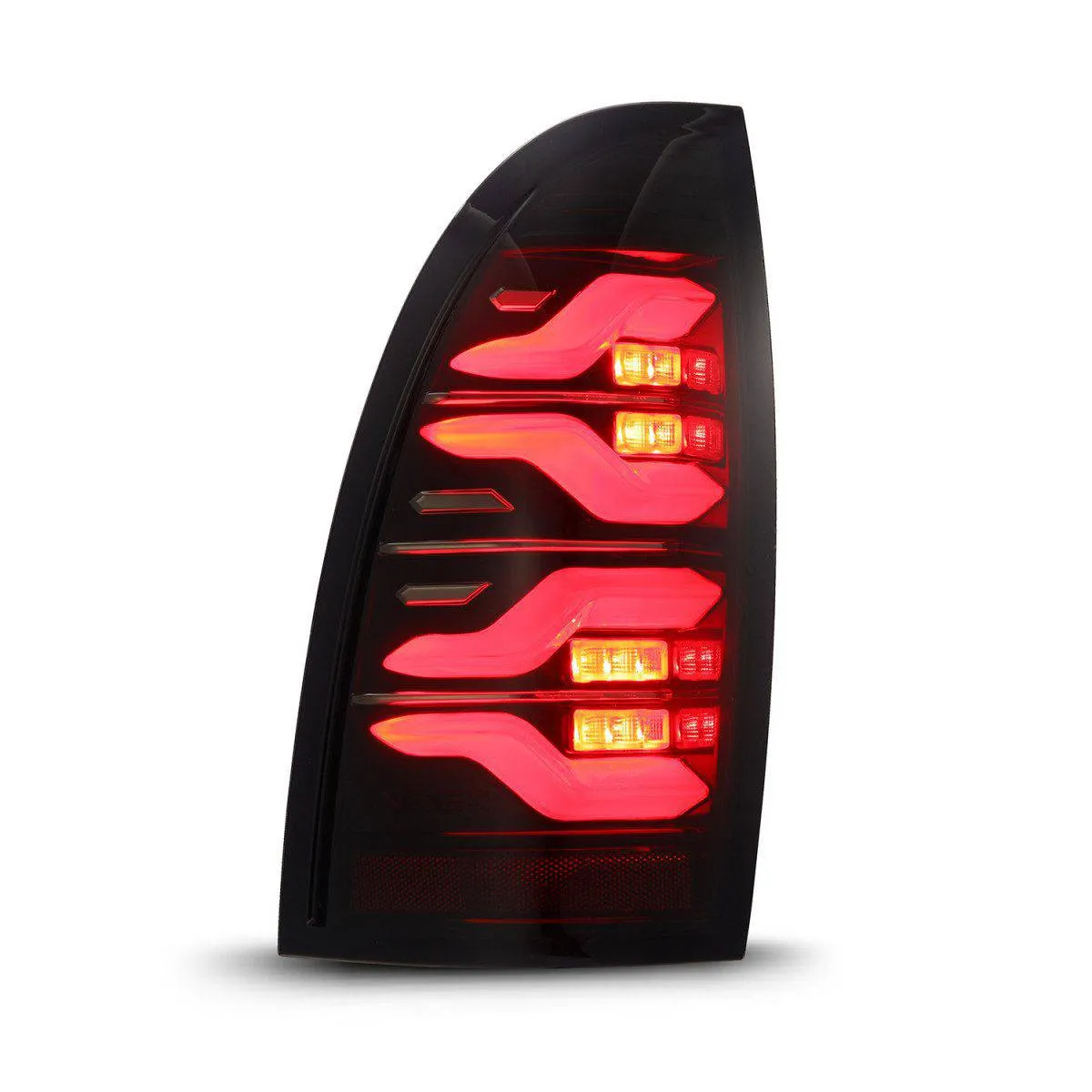 AlphaRex LUXX-Series Sequential Black-Red LED Tail Lights | 2005-2015 Toyota Tacoma (680070)