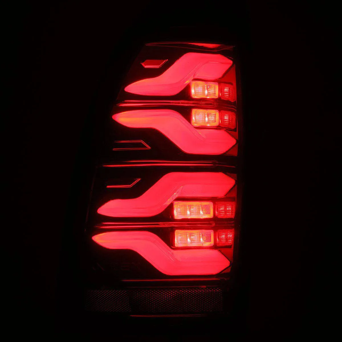 AlphaRex LUXX-Series Sequential Black-Red LED Tail Lights | 2005-2015 Toyota Tacoma (680070)