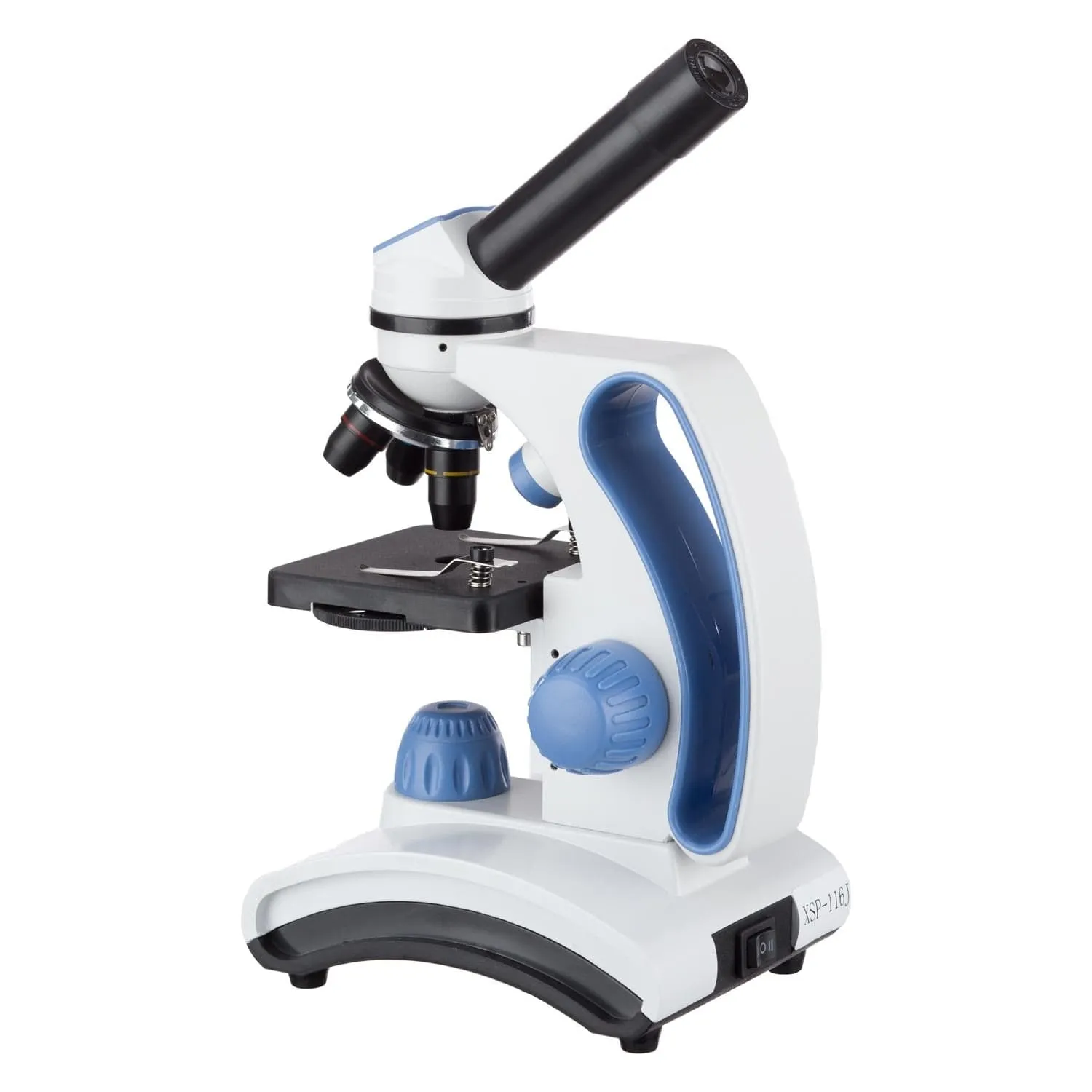 AmScope M161 Series Student Monocular Compound Microscope 40X-1000X Magnification with Coarse-focus and Slide Preparation Kit