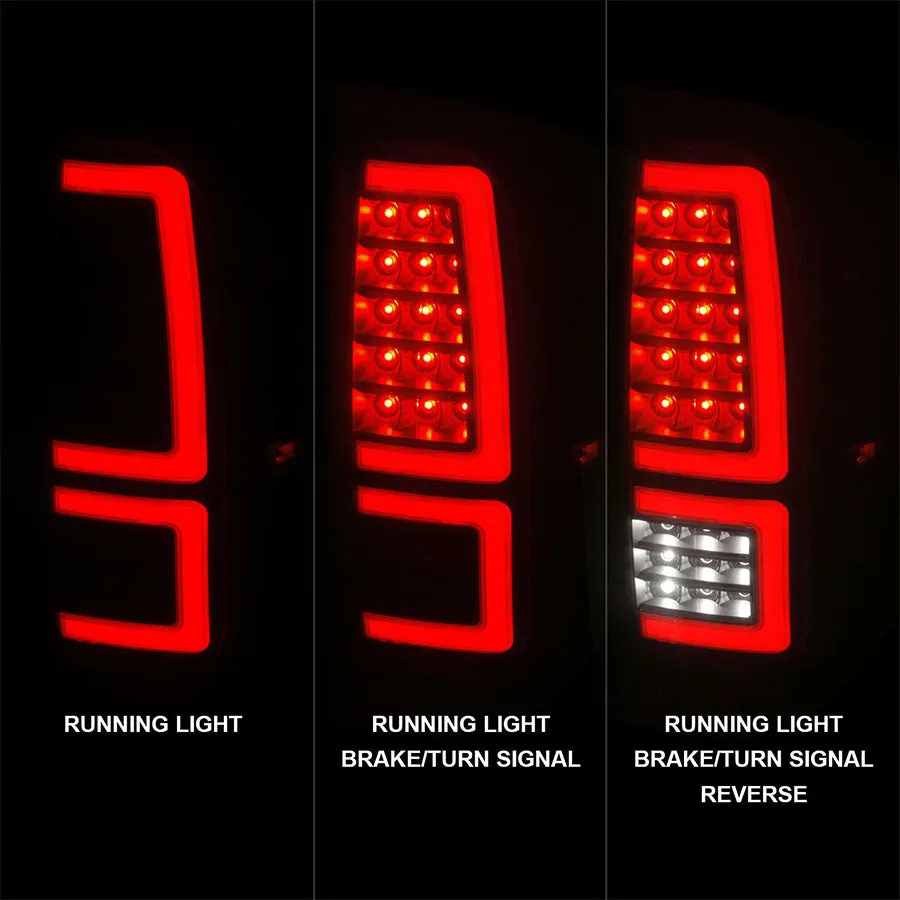 ANZO Full LED Tail Lights With Sequential Turn Signal - Black | 2014-2021 Toyota Tundra