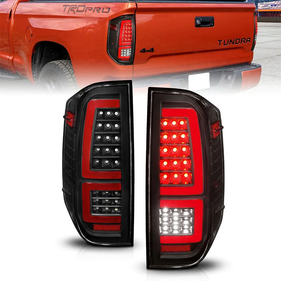 ANZO Full LED Tail Lights With Sequential Turn Signal - Black | 2014-2021 Toyota Tundra