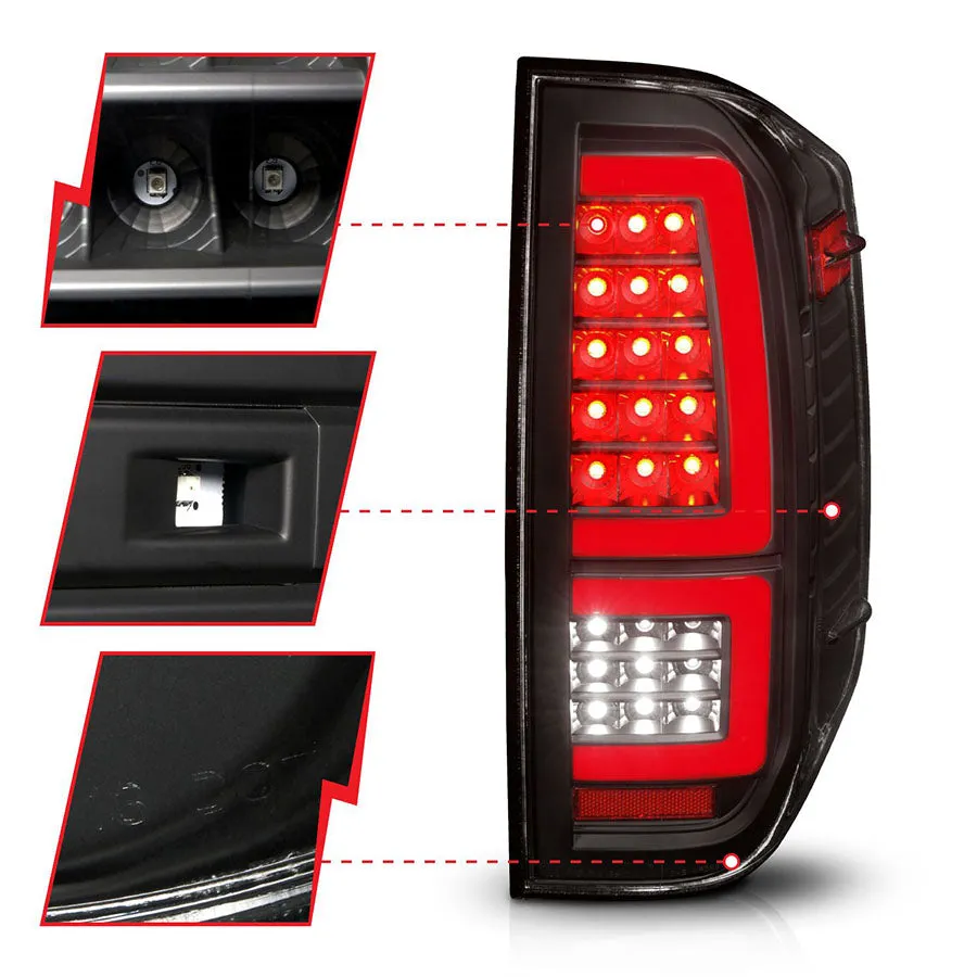 ANZO Full LED Tail Lights With Sequential Turn Signal - Black | 2014-2021 Toyota Tundra