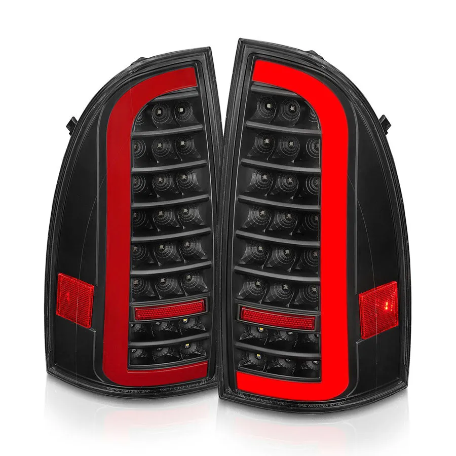 ANZO Full LED Tail Lights With Sequential Turn Signal - Black Housing Clear Lens | 2005-2015 Toyota Tacoma