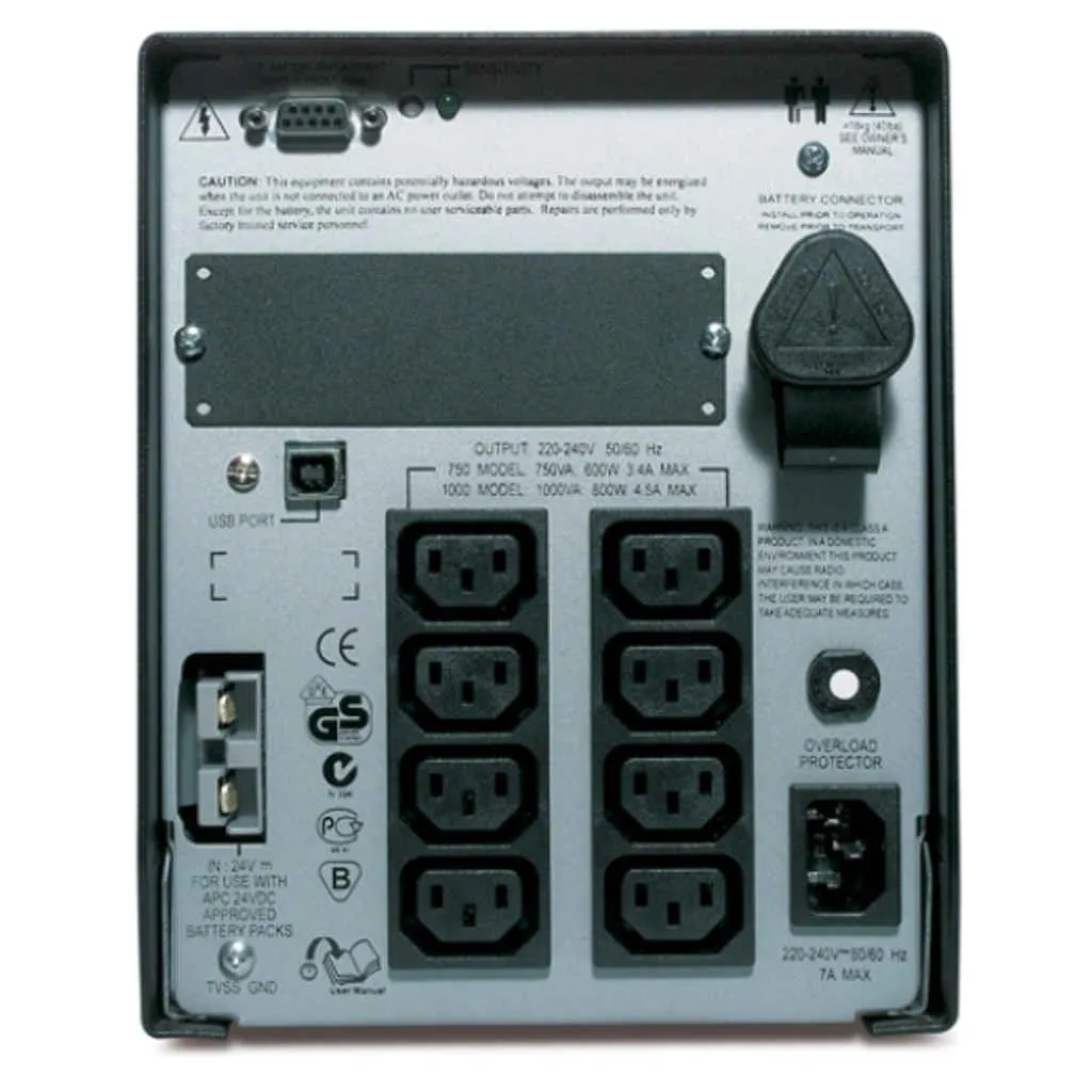 APC Smart-UPS XL 1000VA USB & Serial No Battery 230V SUA1000UXI