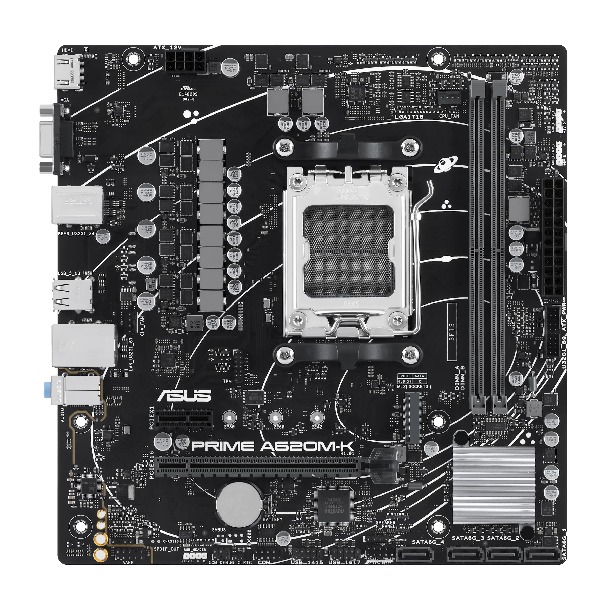 ASUS PRIME A620M-K-CSM DDR5,Socket AM5 mATX Motherboard