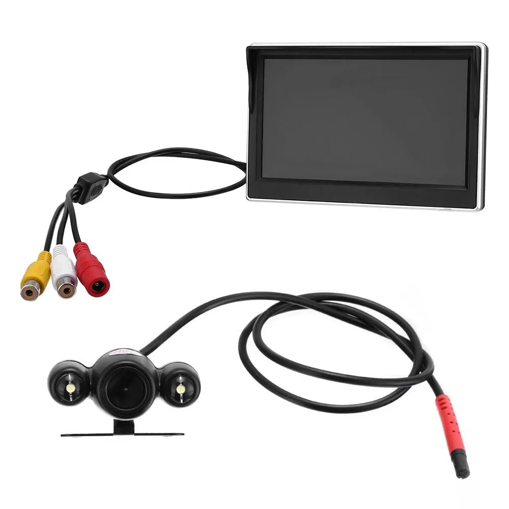 Backup Camera with 5 Inch Monitor Kit Waterproof Night Vision