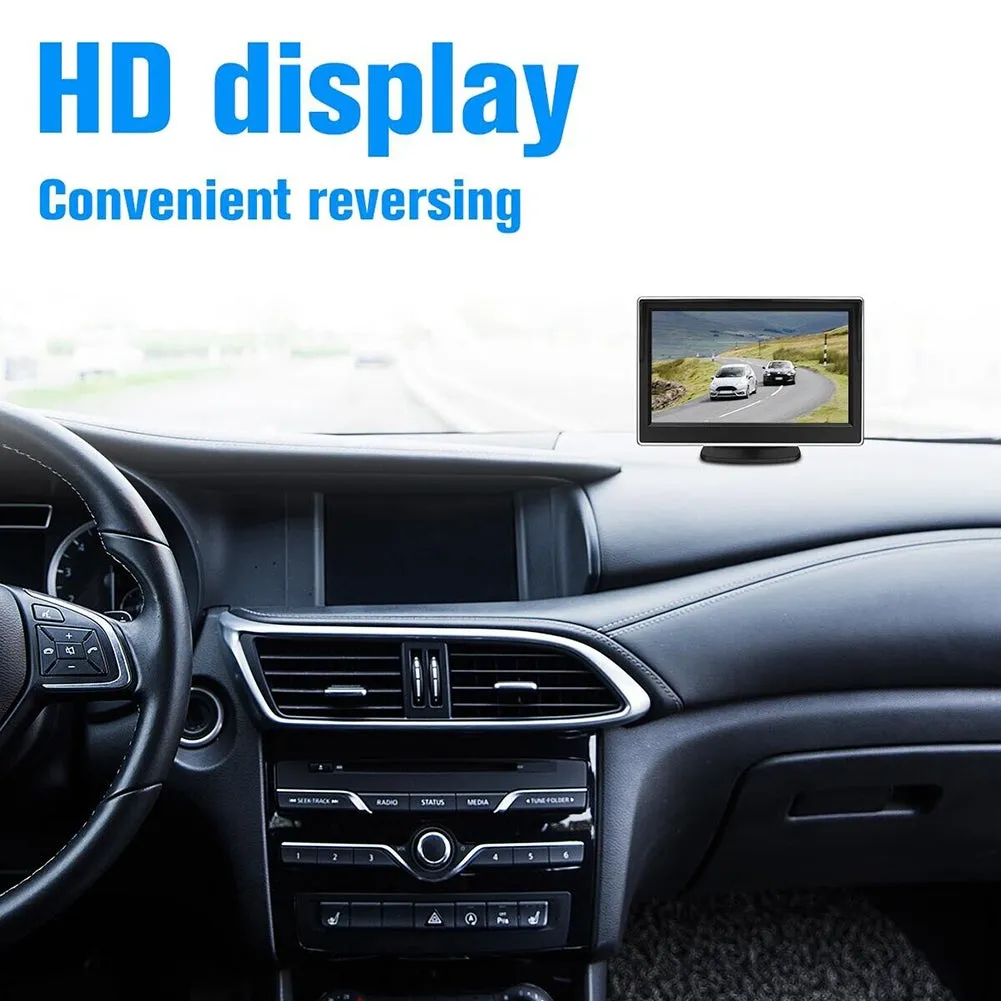 Backup Camera with 5 Inch Monitor Kit Waterproof Night Vision