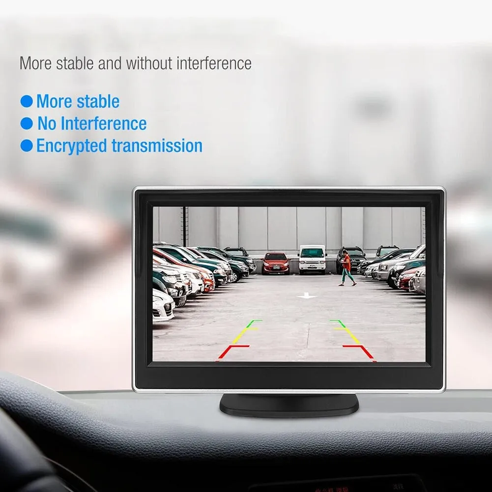 Backup Camera with 5 Inch Monitor Kit Waterproof Night Vision