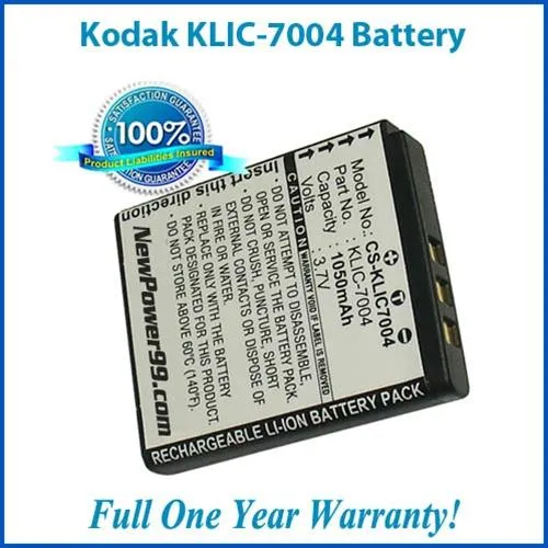 Battery For The Kodak KLIC7004  (Kodak KLIC-7004)