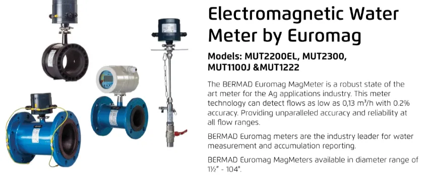 Bermad MUT2200 Electromagnetic Flow Meters with Battery Powered MC406B Converter - NMI-M10 Pattern Approved (50-600mm Flanged)