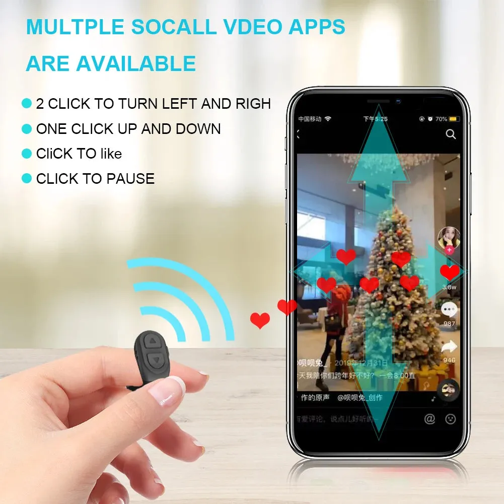Bluetooth backup camera|For Tiktok Fingertip Remote Scrolling Ring
