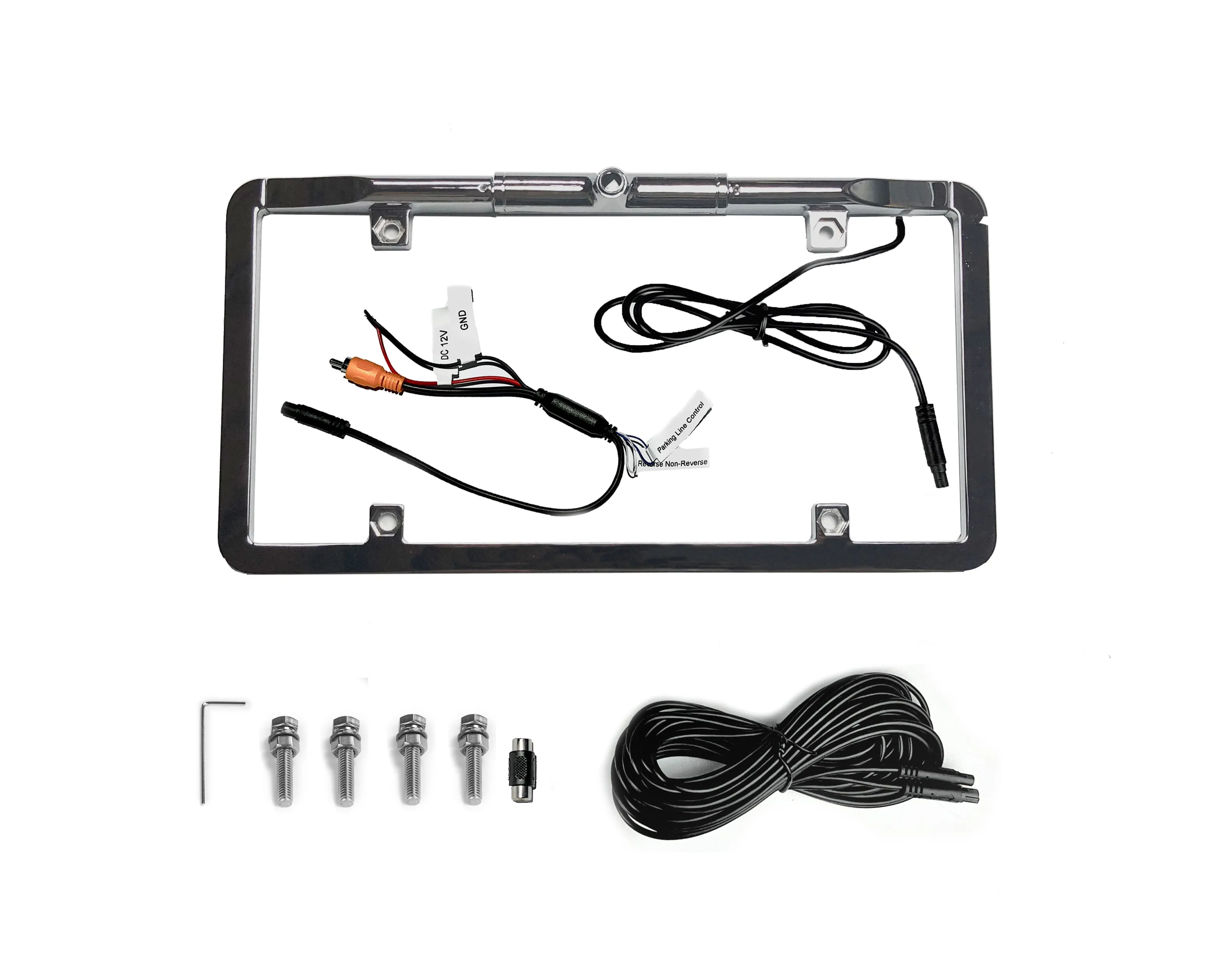 BOYO VTL275TJ - Ultra Slim Full-Frame License Plate Backup Camera with Active Parking Lines (Chrome)