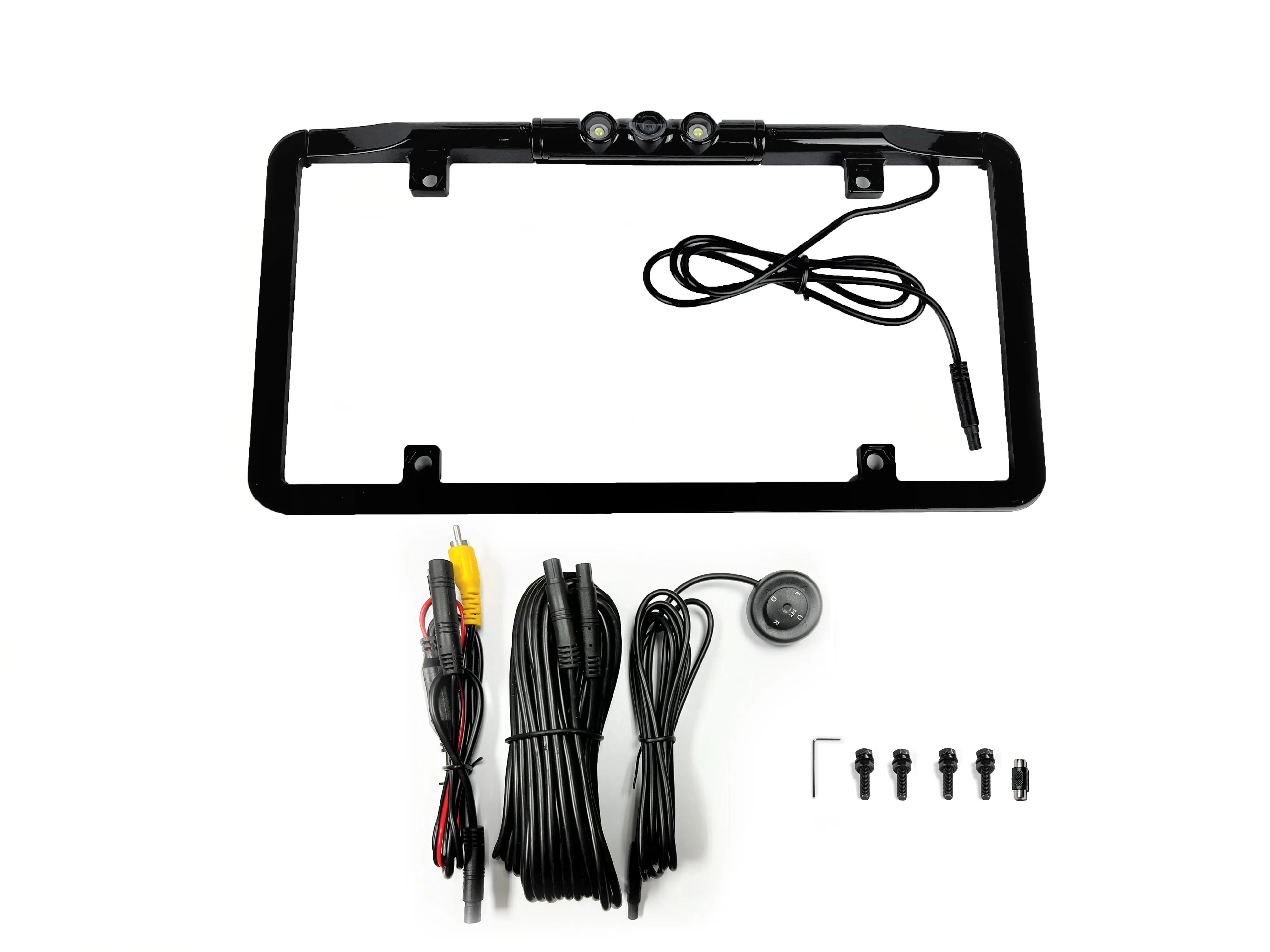 BOYO VTL375HDL - Multi-Viewing Ultra Slim Full-Frame License Plate Backup Camera with LED Lights (Black)