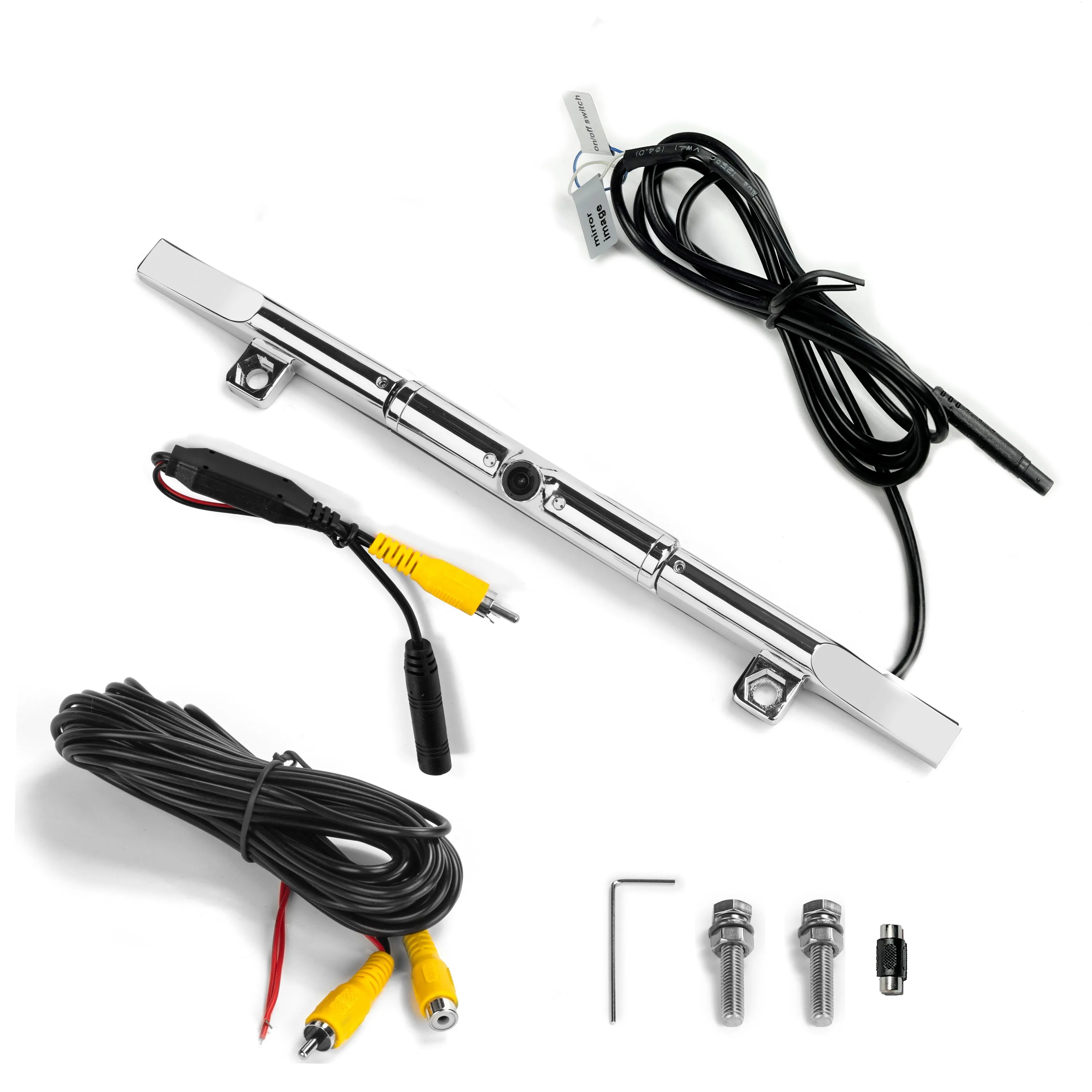BOYO VTL405TJ - Ultra Slim Bar-Type License Plate Backup Camera with Active Parking Lines (Chrome)