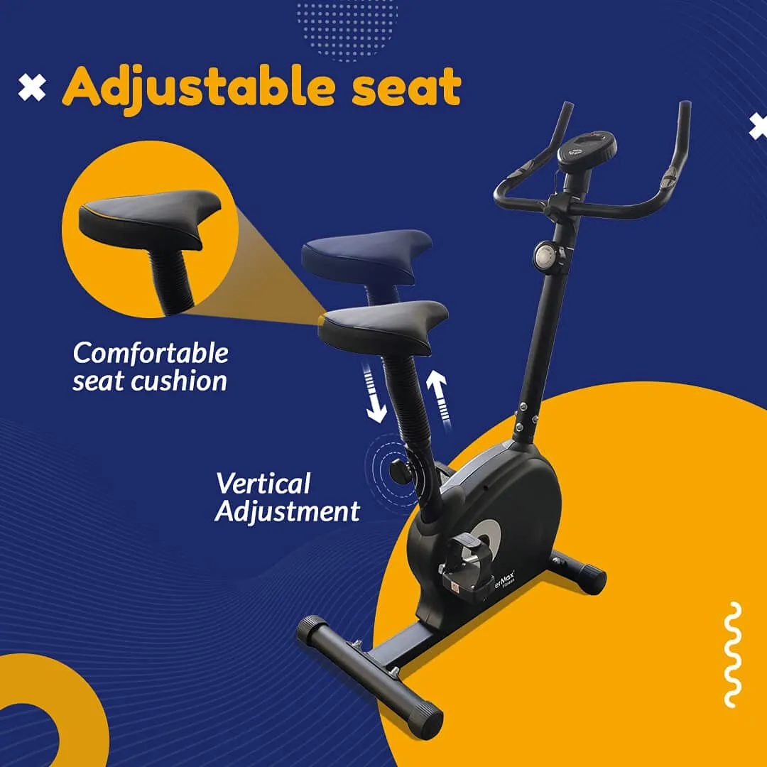 BU-510-AL152 Steel Exercise Upright Bike | Black | Orange With Warranty