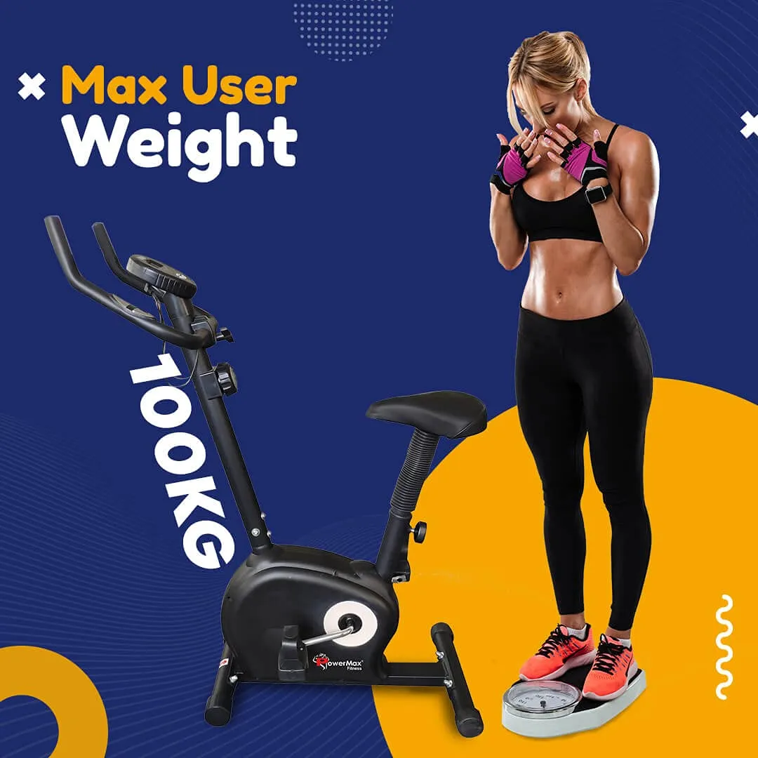 BU-510-AL152 Steel Exercise Upright Bike | Black | Orange With Warranty