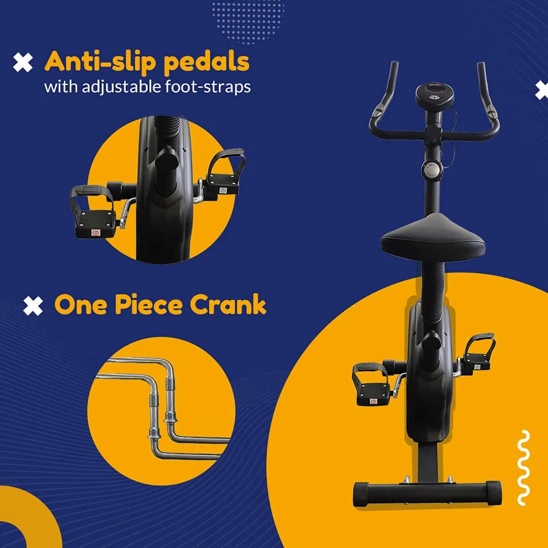 BU-510-AL152 Steel Exercise Upright Bike | Black | Orange With Warranty