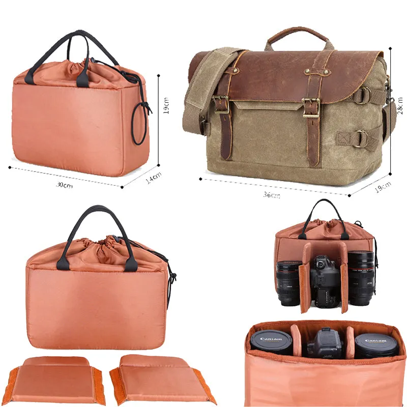 Camera Messenger Bag Retro Canvas Satchel