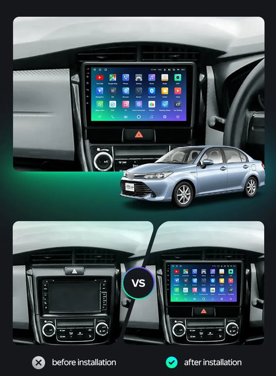 Car Dealz Premium Advanced 4G Data Model 10.2" Android 12.0 For Toyota Corolla Axio 2 Fielder 3 E160 2012 - 2021