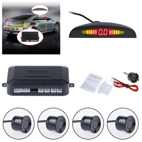 Car LED Parking Reverse Backup Radar System with 4 Sensors