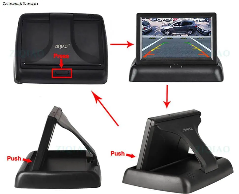 Car Reverse Camera 4.3" TFT LCD