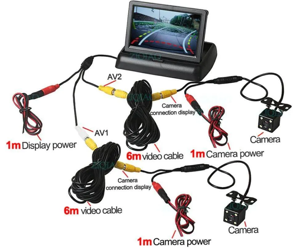 Car Reverse Camera 4.3" TFT LCD