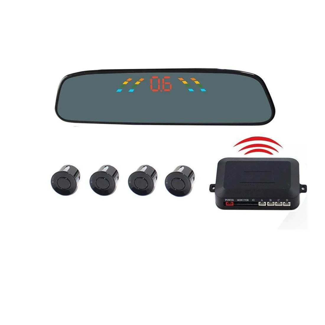 Cheap Car Parking Reversing Screen Wireless Alarm System PZ-306-W