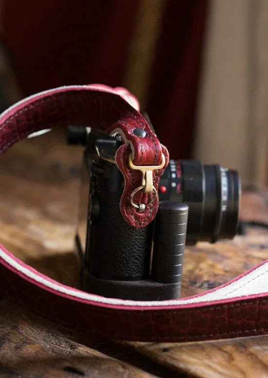 Classic American Bison Leather Neck Strap