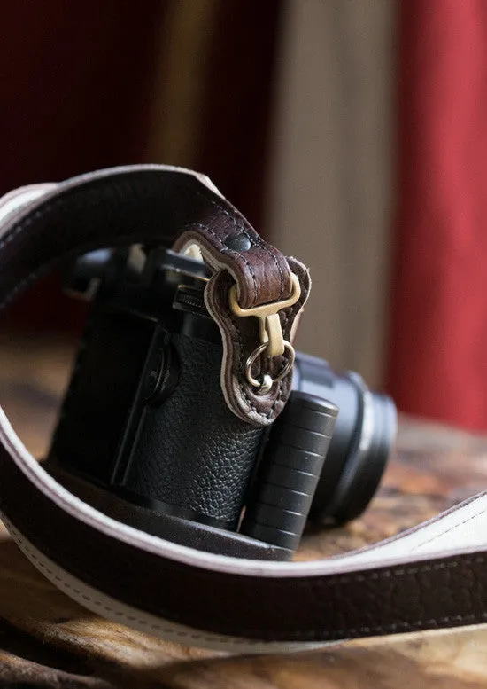 Classic American Bison Leather Neck Strap