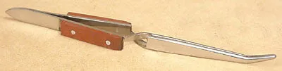 CROSS LOCK TWEEZERS - CURVED TIP