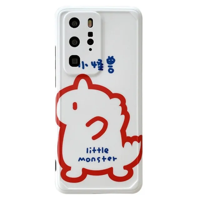 Cute Cartoon Little Monster Huawei Phone Case
